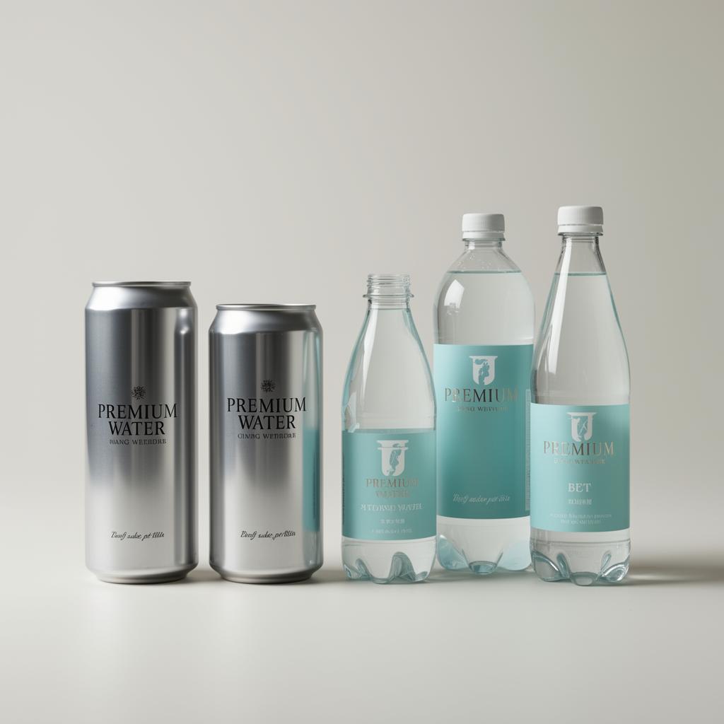 Aluminum cans, glass and PET bottles